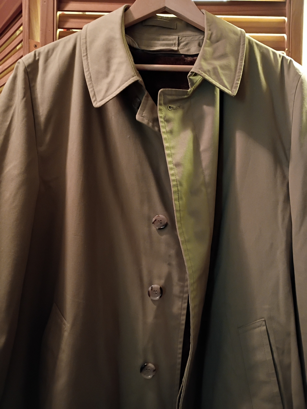 London Fog Olive Green Men's Trench Coat